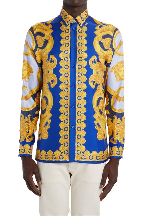 versace button up men's|the rock Versace.